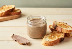 Pot of goose rillettes and toast
