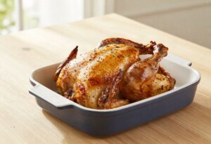 Roast free-range chicken with herbs
