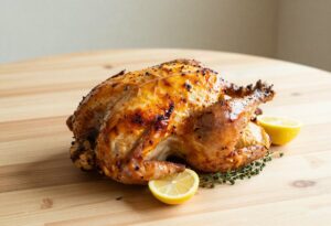 Roast chicken with lemon and thyme