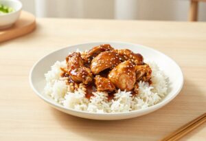 Poulet teriyaki et riz