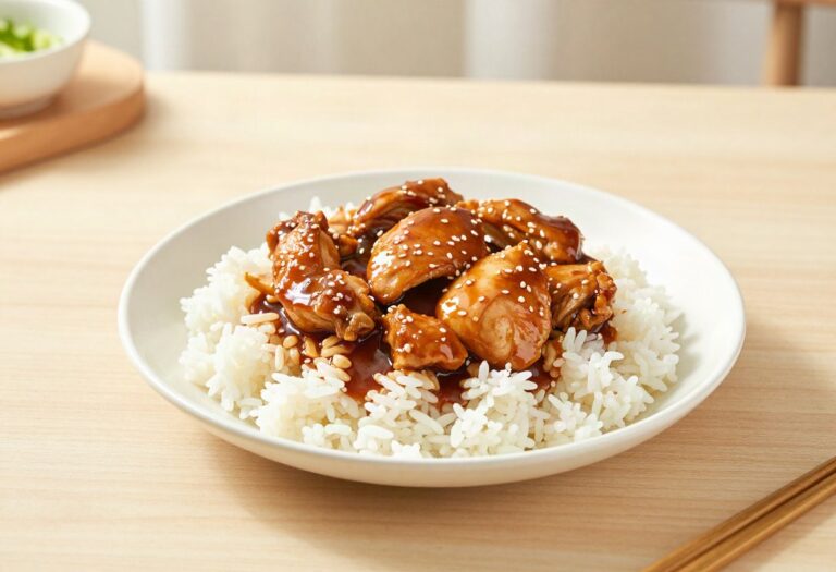 Poulet teriyaki et riz