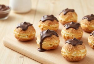 Chocolate profiteroles