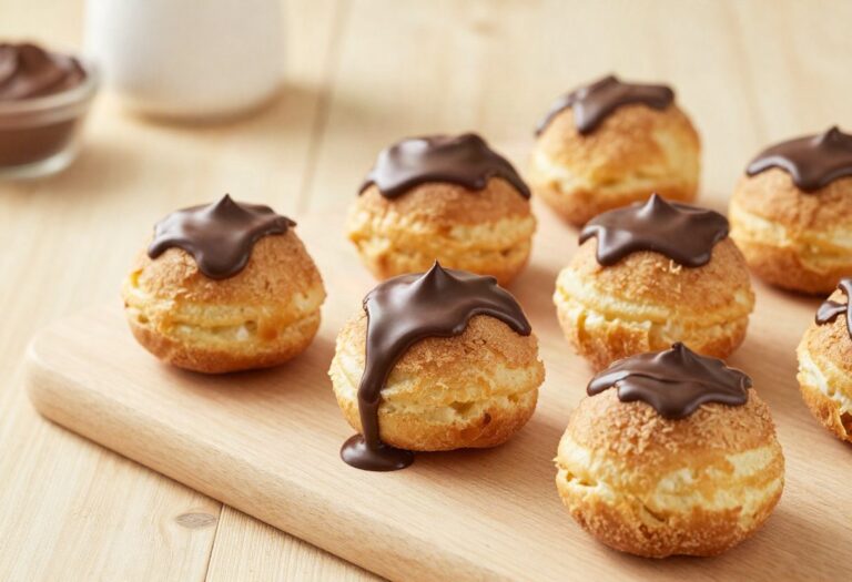 Chocolate profiteroles