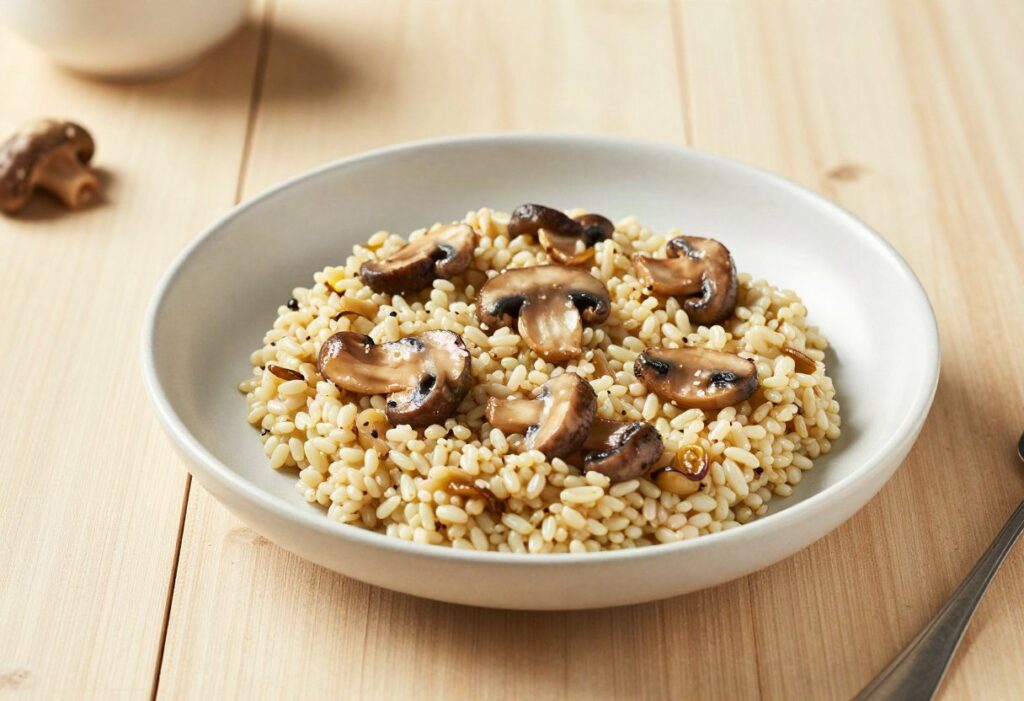 Quinoa risotto with mushrooms