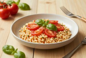 Risotto tomate et basilic
