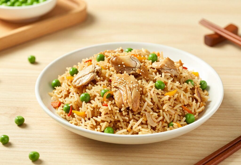 Light chicken egg-fried rice