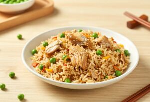 Light chicken egg-fried rice