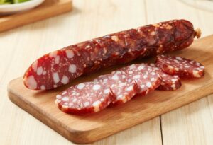 Sliced Lyon rosette sausage