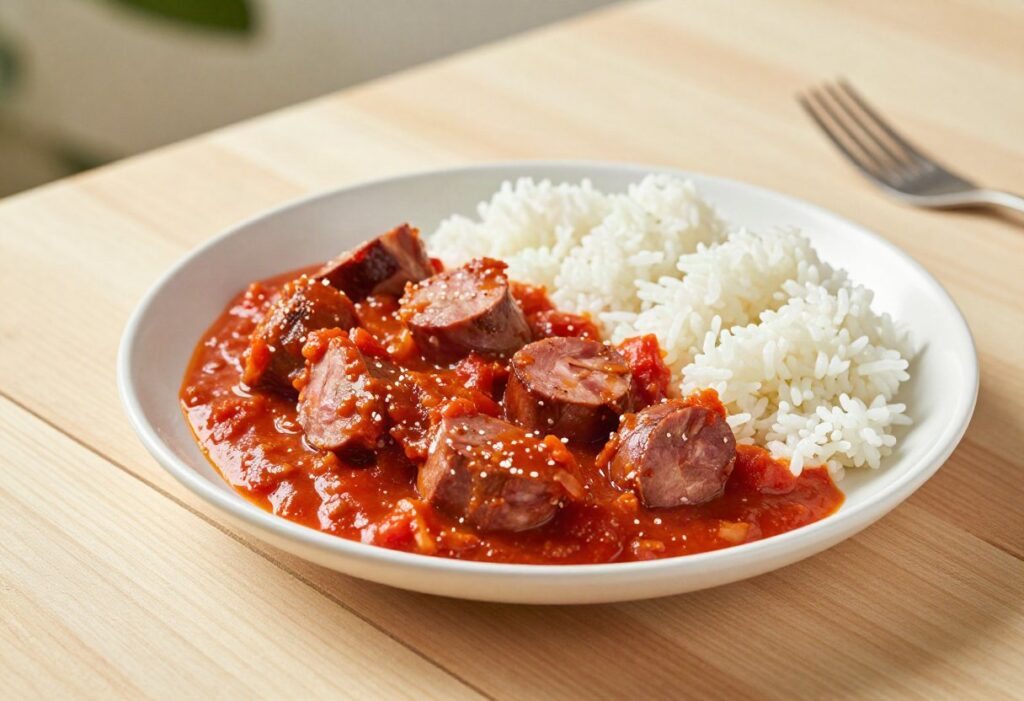 Light sausage rougail