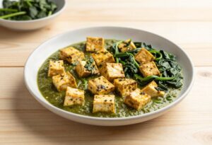 Saag tofu (spinach curry)