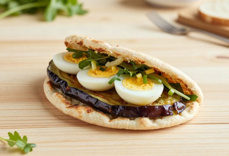 Sabich (pita aubergine et œuf)