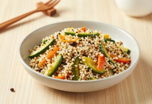 Pearl barley and vegetable salad