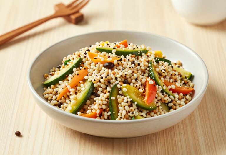 Salade d&rsquo;orge perlé aux légumes