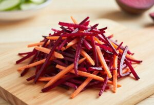 Raw beetroot and carrot salad