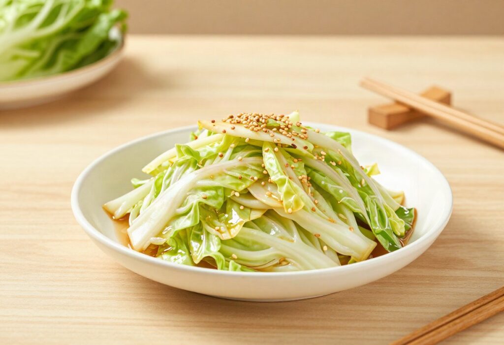 Chinese cabbage salad with sesame