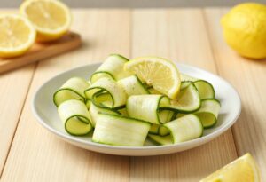 Raw courgette salad with lemon