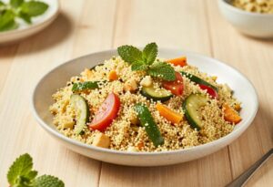 Salade de couscous aux légumes et menthe