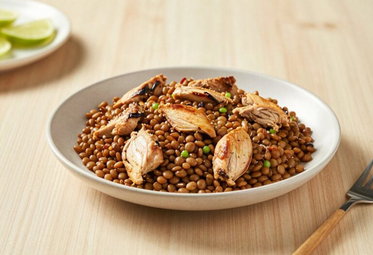 Salade de lentilles au poulet