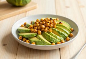 Salade de pois chiches rôtis et avocat