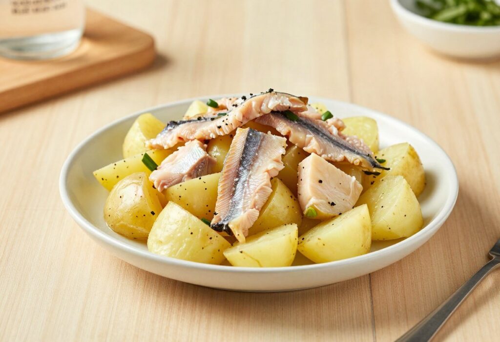 Potato and herring salad