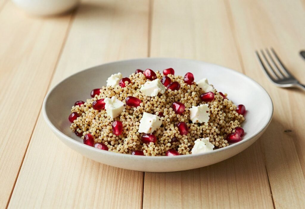 Salade de quinoa, grenade et feta