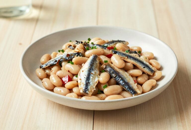Salade de sardines et haricots blancs