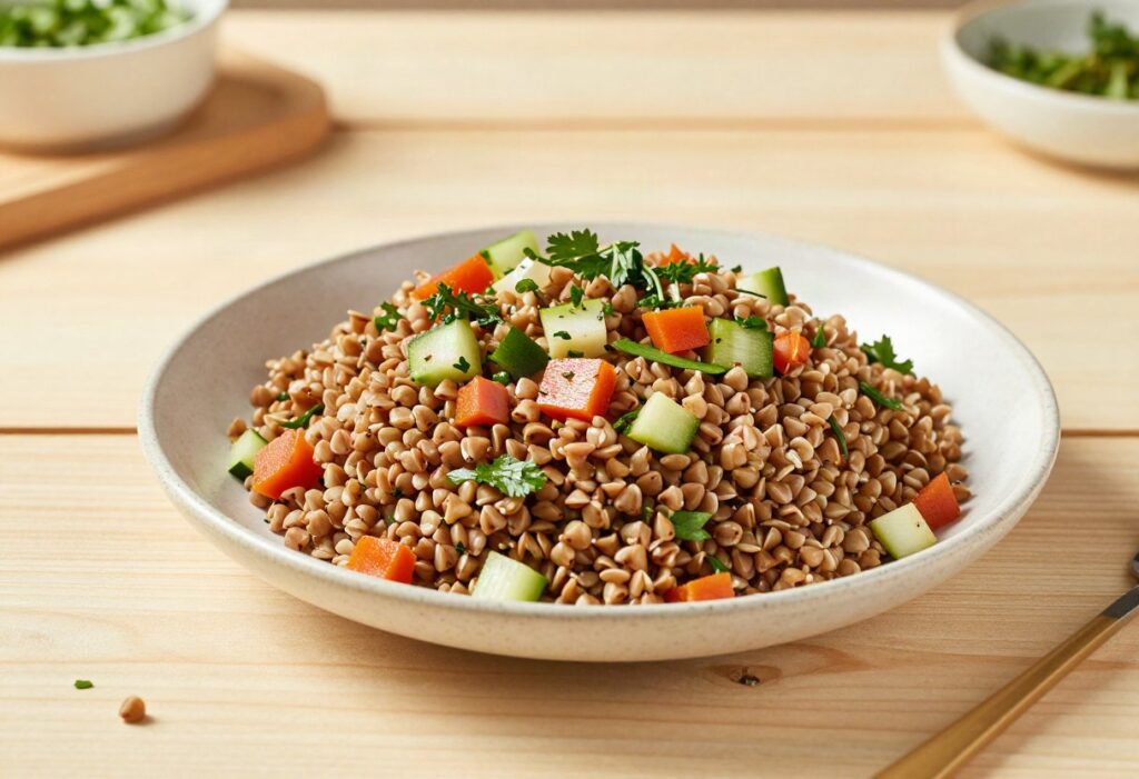 Buckwheat and vegetable salad