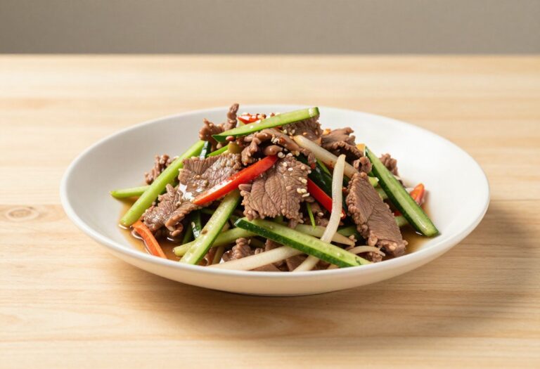Salade thaïe de bœuf et légumes croquants