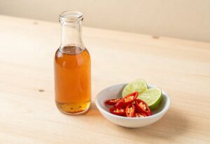 Nuoc mam sauce, chilli and lime