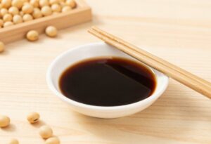 Tamari sauce and soya beans