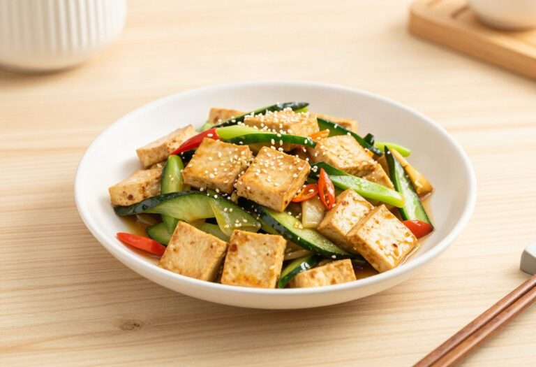 Sauté de tofu et légumes au sésame