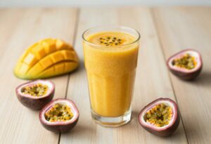 Smoothie mangue et fruit de la passion