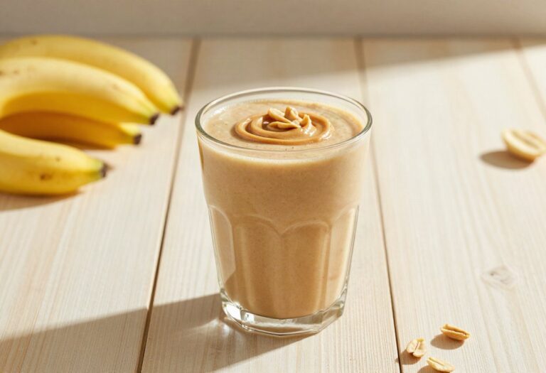 Smoothie protéiné banane-cacahuète