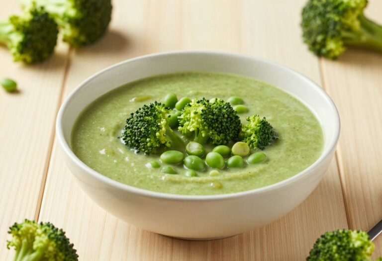 Soupe de brocoli et pois cassés