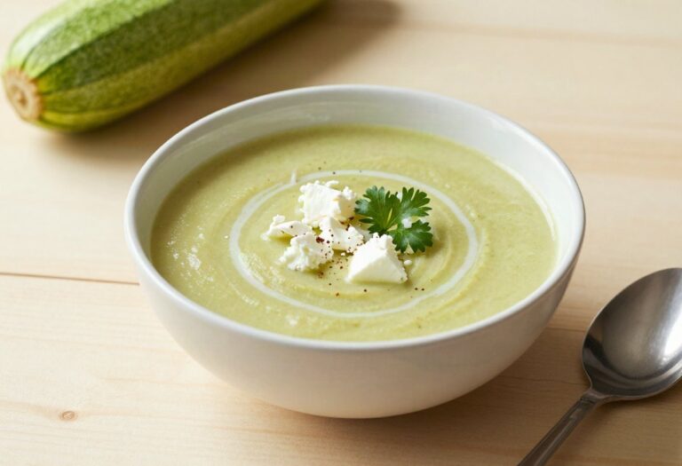 Soupe de courgette au chèvre