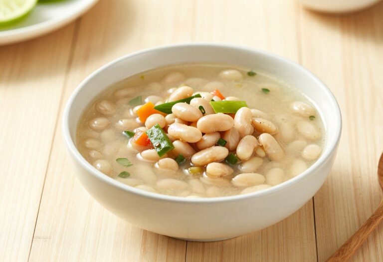 Soupe de haricots blancs et légumes