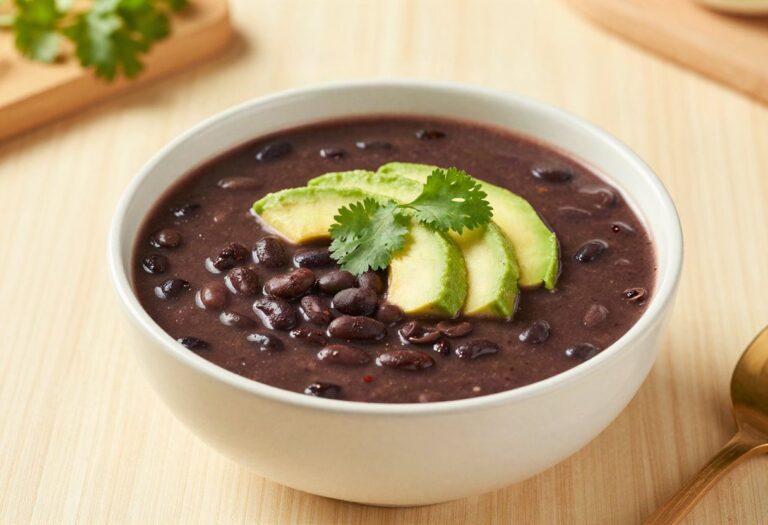 Soupe de haricots noirs épicée