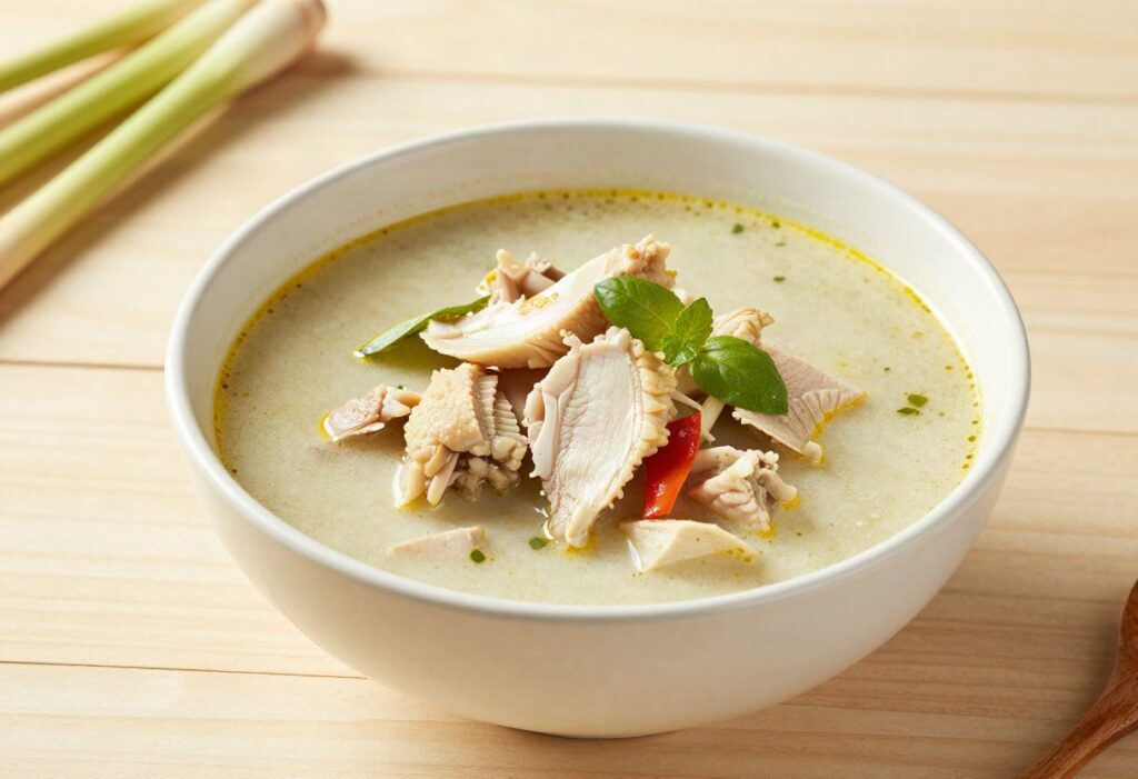 Thai coconut and chicken soup