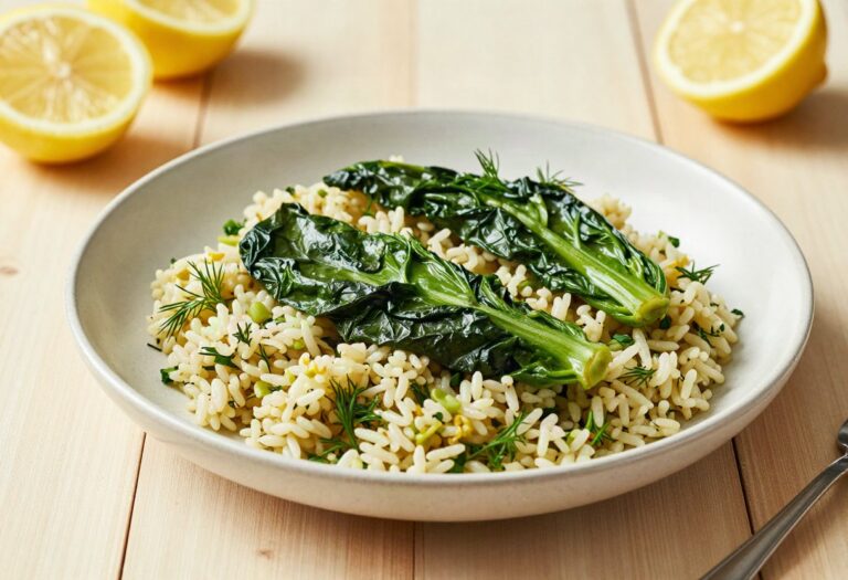 Spanakorizo (Greek spinach rice)