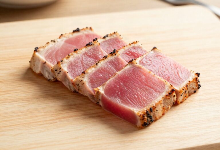 Seared albacore tuna steak