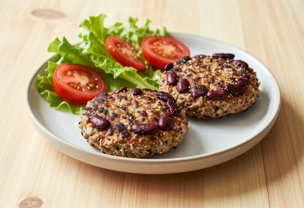 Red kidney bean veggie burgers