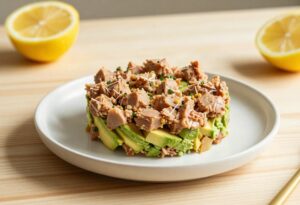 Tartare d’avocat et thon au citron