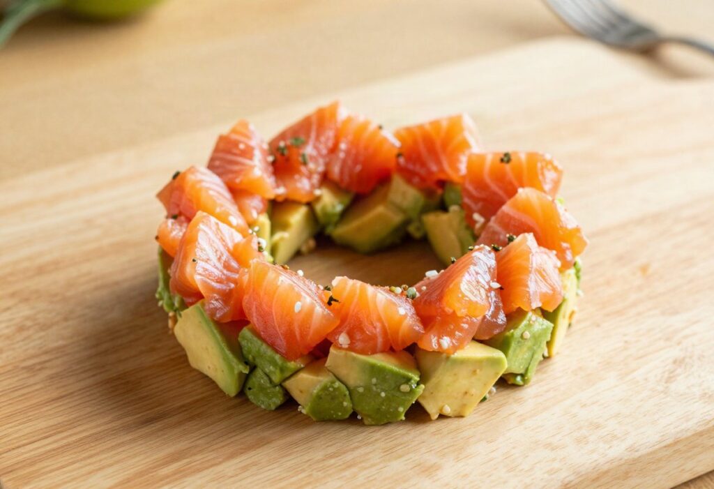 Salmon and avocado tartare
