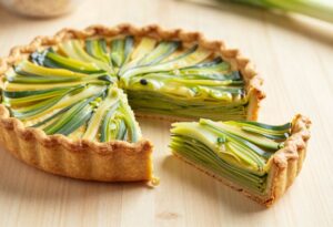 Light leek tart
