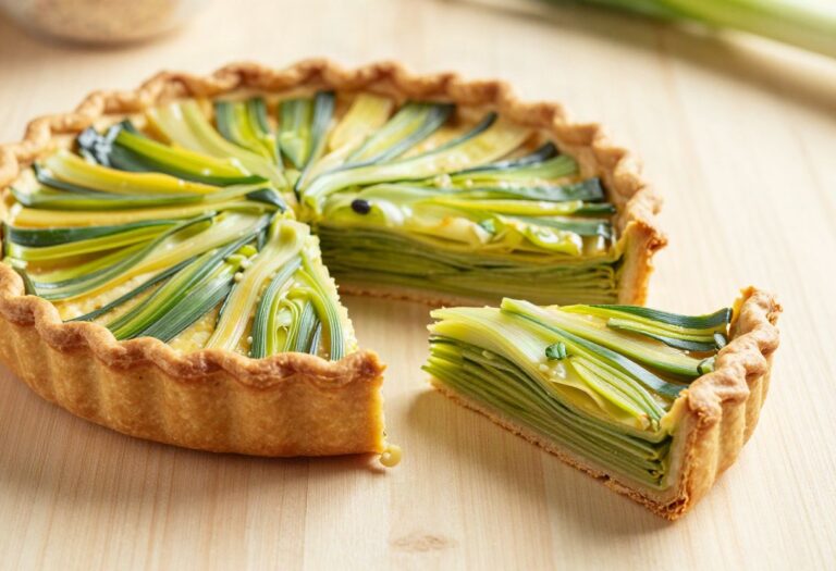 Tarte aux poireaux légère