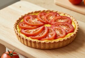 Tarte fine tomates et moutarde