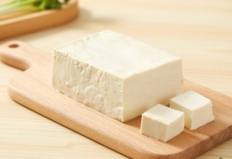 Firm tofu in a block and cubes