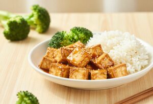 Light General Tso's tofu