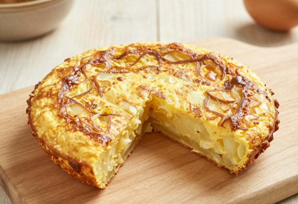 Light Spanish potato omelette