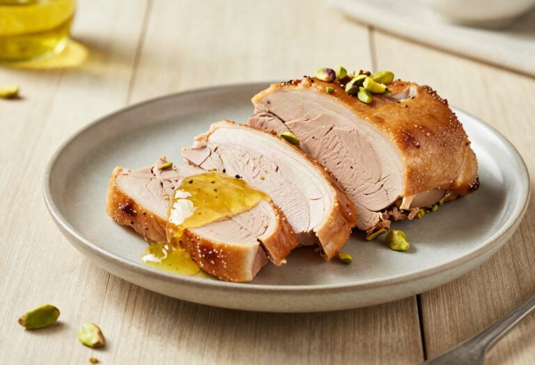 Slices of poultry galantine